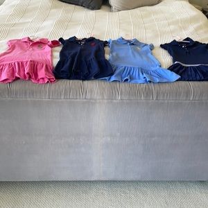 Lot of 4 size 4 polo dress. Girls. Used
